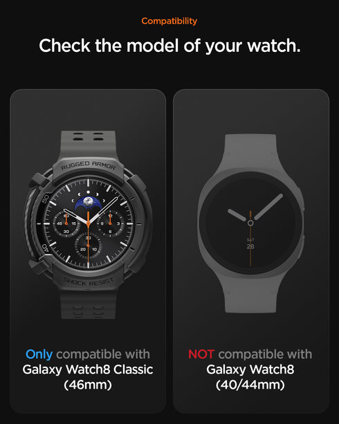 Spigen Galaxy Watch 8 Classic (46mm) Case Rugged Armor
